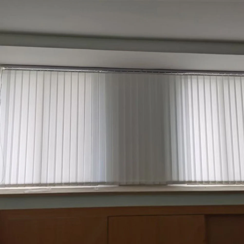 

4pcs White Replacement Slats For Vertical Blinds Pvc Curved Panel Repair Kit Sunlight Blocking Window Door Treatments Apartments