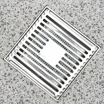 2 ks čtvercový kryt odtoku do sprchy, proti ucpávání dřezu, kryt podlahy, filtr odtoku sprchy, kuchyňské nářadí, koupelnové nářadí 8 nejlepší prodej čtvercový sprchový odtok lapač vlasů - №2