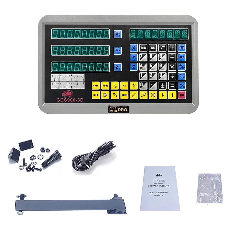 DRO 3 Axis Dro Kit Digital Readout Display Monitor For Milling Lathe Dro SINO HXX Linear Scale Linear Encoder Length 0MM-1000MM