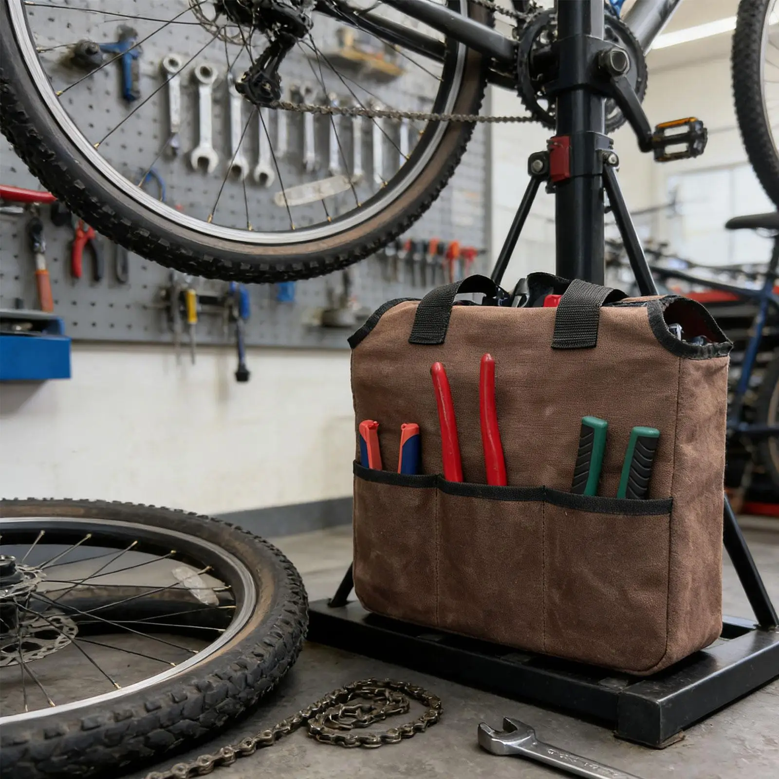 

Вощеная холщовая сумка для инструментов, сверхмощная износостойкая сумка для инструментов для папы, сумка для хранения инструментов, сумка для молотков