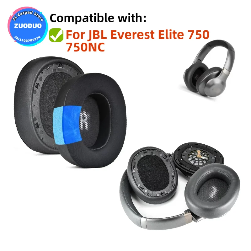 

For JBL Everest Elite 750 750NC Headset Ultra-soft Cover Replacement Ear pads Cushion Earbuds
