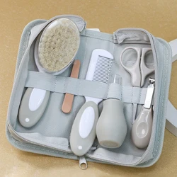 Baby Care Kit sechsteiliges Baby Nasen inhalator Nagel knipser Bürste Datei Kamm Schere Set tägliche Reinigung und Pflege Zubehör für Bab