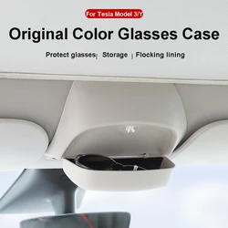 Car Glasses Box for Tesla Model 3 Y Original Car Special Design Sunglasses Sun Visor Clip Card Storage Modification Accessories