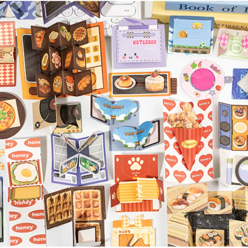 

20sheets Creative Mechanism Collection This Weekend Special Fun 3D Handbook Foldable Puzzle Mechanism Book