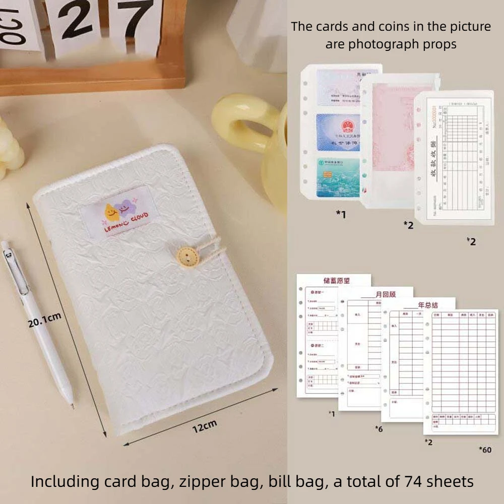 Envelope Savings Challenge ประหยัดเงิน Binder เงินสดซอง Quilting Cloth Savings Challenges Book ประหยัดเงิน A6