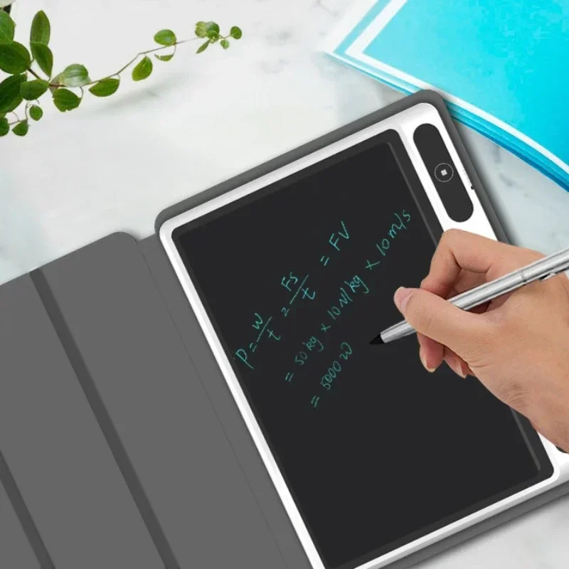 Tableta de escritura a mano inteligente LCD de 10,1 pulgadas, Bloc de notas electrónico con funda de piel sintética, tablero de dibujo para trabajo