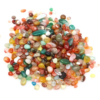 天然石材拋光瑪瑙礫石晶體碎石英礦物靈氣療癒標本寶石家居水族箱裝飾DIY工藝品 10 最佳銷售 水晶碎片 - №6