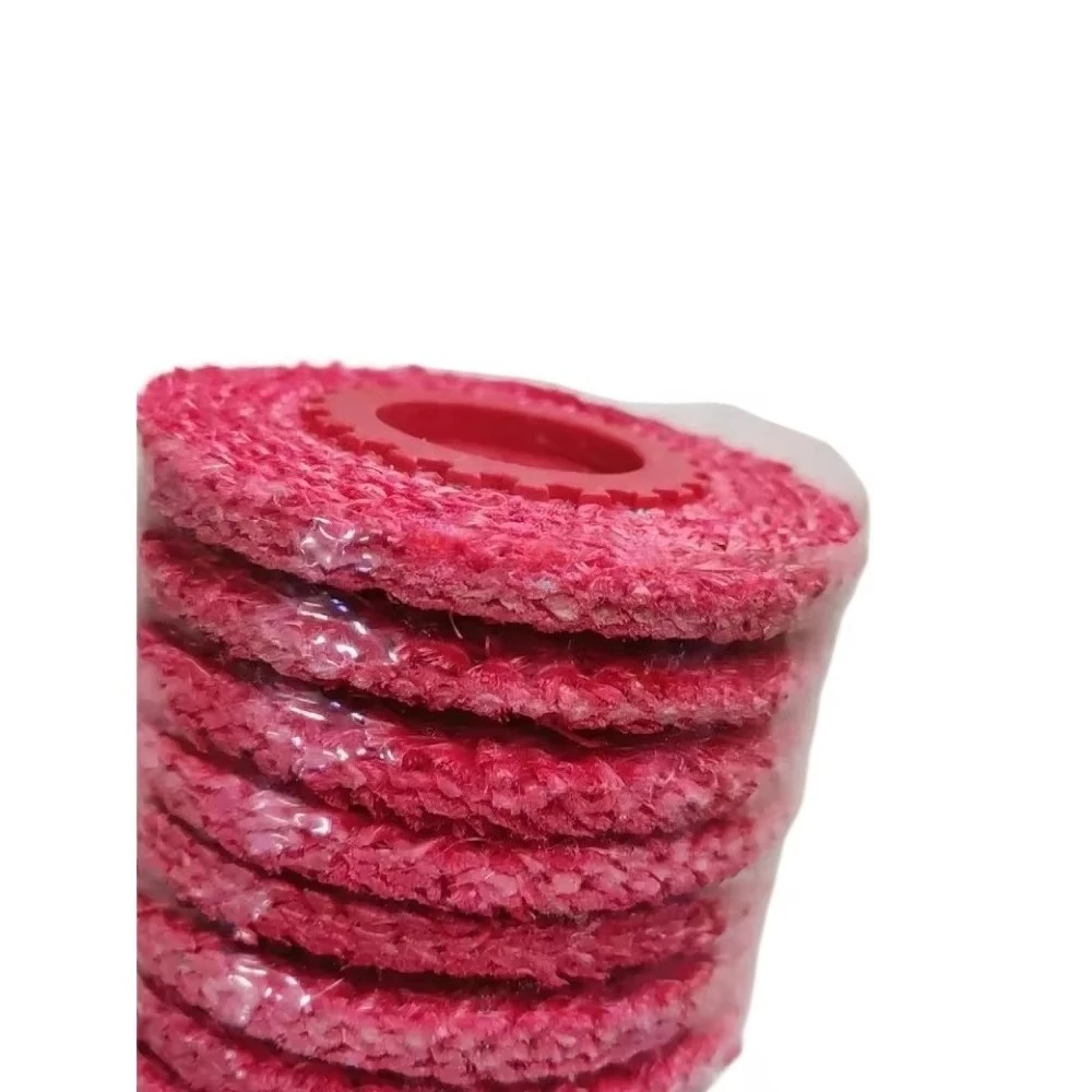 4 "16Mm Roda Pemoles Cakram Penutup Nilon Merah Pelat Putar Logam Penggiling Sudut Inti Plastik Roda Gerinda Alat Pengamplasan Sudut