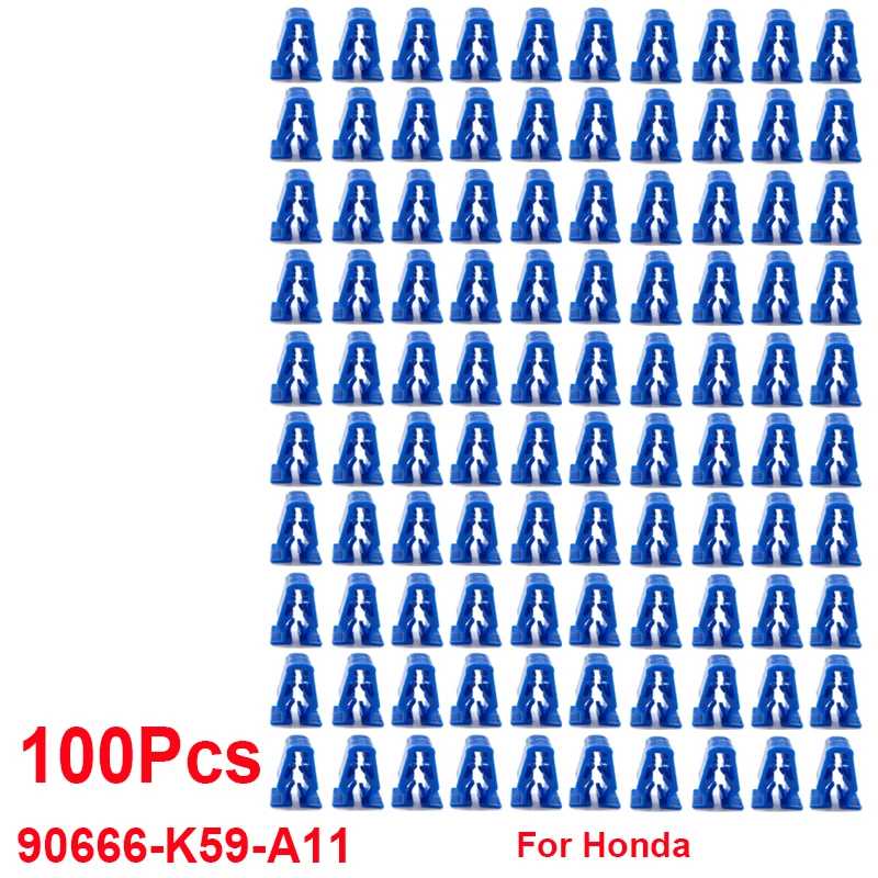 100 Pezzi Clip di Fissaggio Laterali per Pannelli Auto Honda Grom MSX 125 PCX160 LEAD125, Alloggiamenti Fari 90666-K59-A11, Ricambio Auto