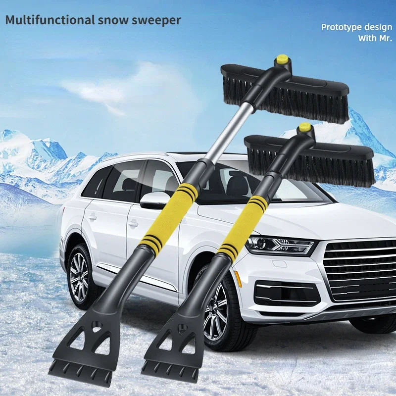 3 in 1 Clean Scraper Shovel Rubber Window Tint Squeegee Water Blade Wiper Glass Handy Car Wash Cleaner Tool Ice Breaker