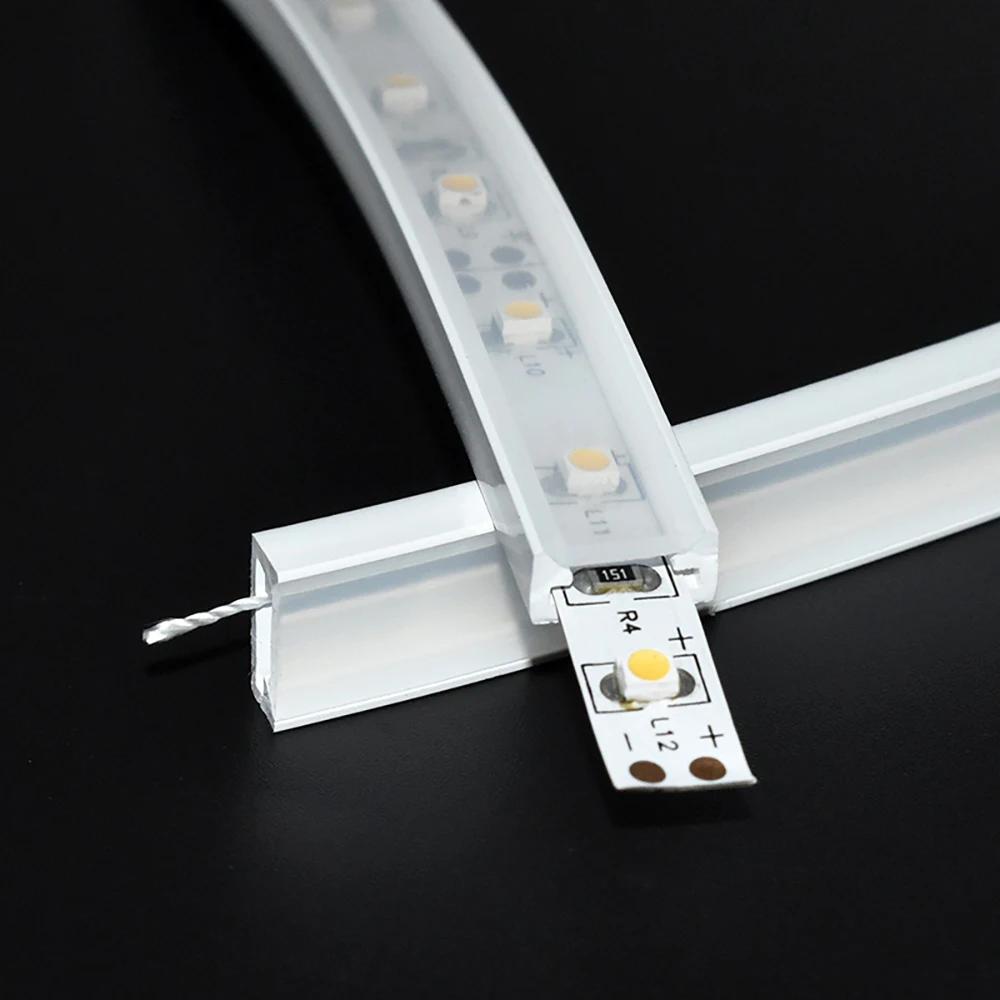 T0511 T0513 T0515 LED Silicone Tube Flexible Protection Cover Black Milky+Transparent Matte For 8/10/12mm WS2812B WS2811 Strip