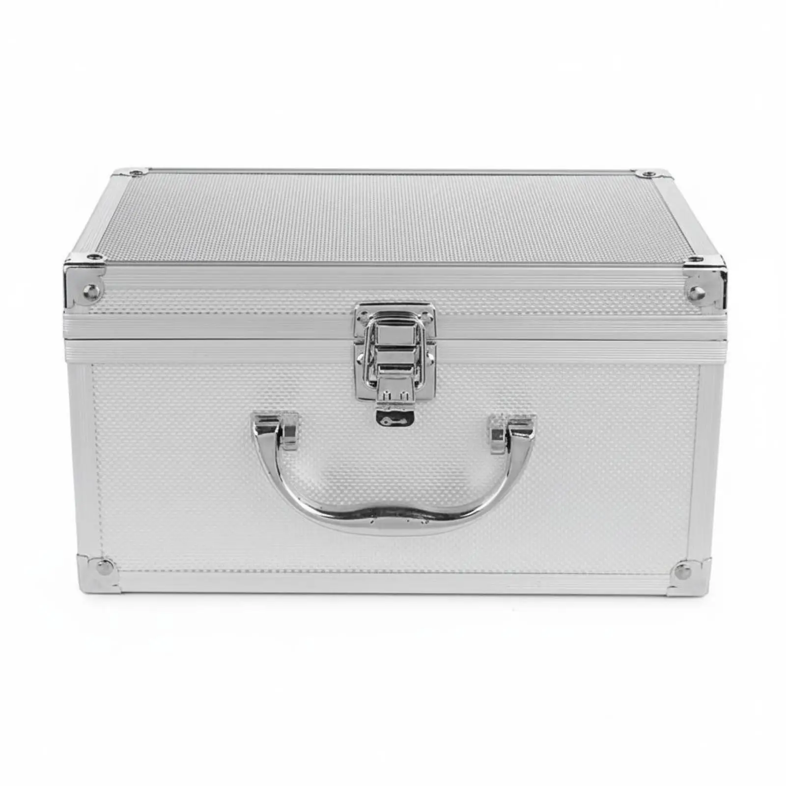 Durable Metal Security Storage Case with Foam Lined Interior for Tools Files Valuables Carrying Case