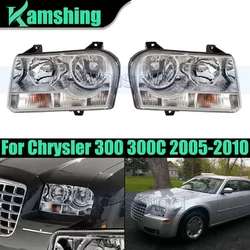 Car Front Bumper Headlight For Chrysler 300 300C 2005-2010 Front Headlamp Head Lamp Head Light Halogen a pair