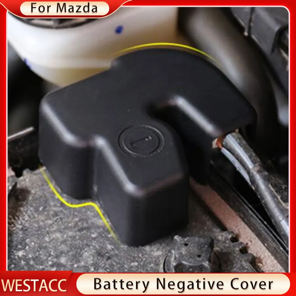 Car Battery Anode Negative Cover for Mazda 2 3 6 CX-5 CX-4 CX5 Axela Atenza 2013-2018 Electrode Protector Terminal Protector Cap