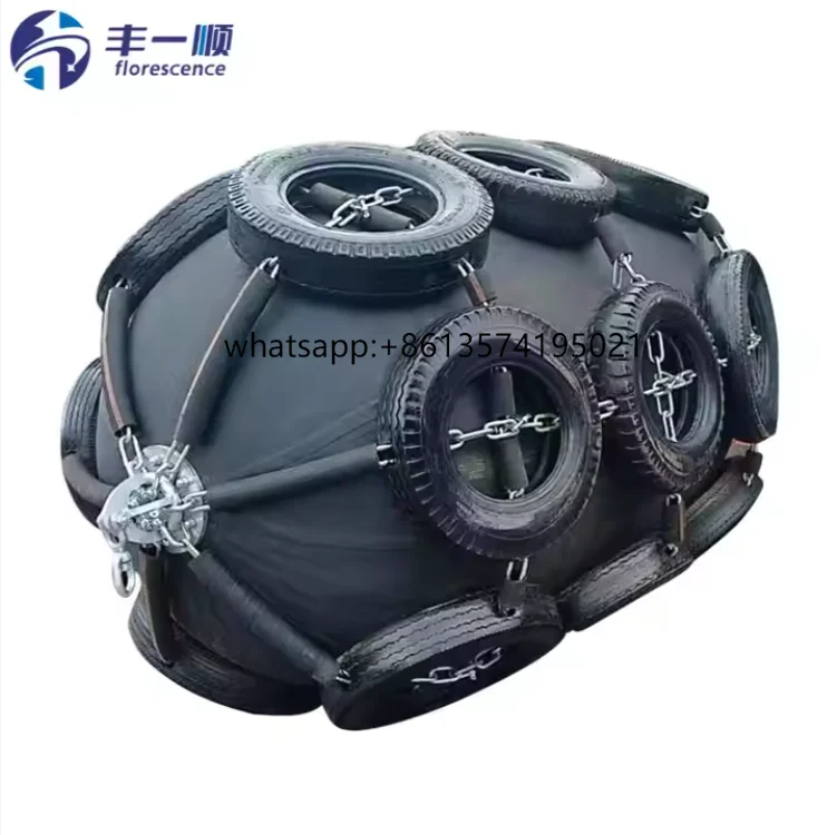 Yokohama Type Fender Pneumatic Rubber Fender with Used Tires Marine Supplies