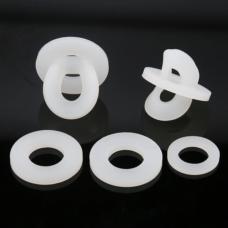 

1~50pcs ID:2~45mm OD:5~56mm Silicone Rubber Flat Gaskets White Silicon O Rings Seal Washers Sealing Ring T:1/1.5/2/3mm