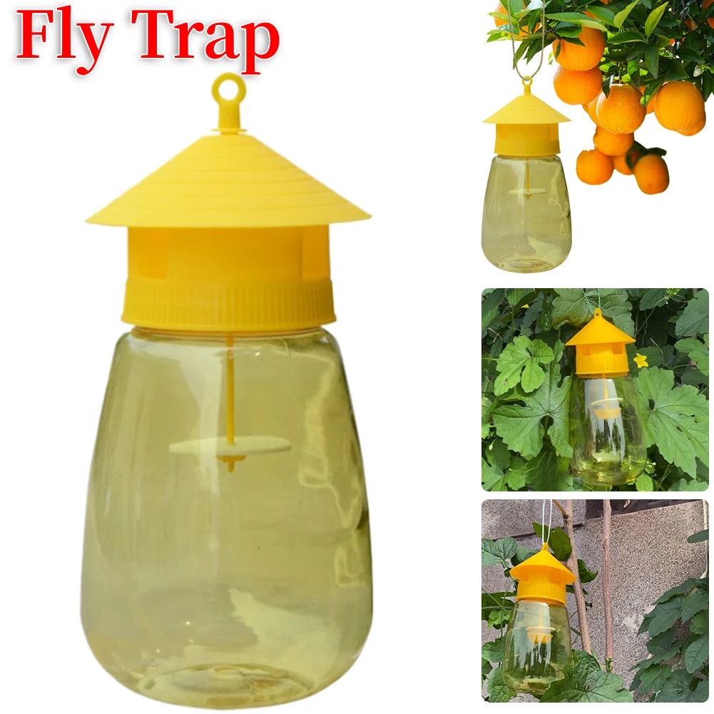 Fruit Fly Trap Killer Yellow Plastic Drosophila Trap Anti Fly Fruit Fly killer Catcher Orchard Insect Trap Pest Control Products