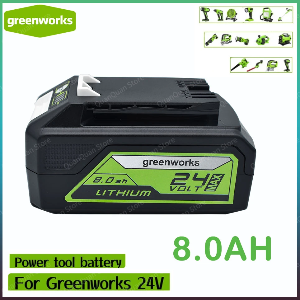 

Greenworks 24V 8000mAh/8.0Ah Lithium Ion Battery (Greenworks Battery) The original product is 100% brand new 29842 MO24B410