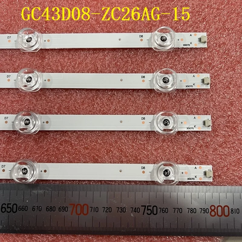 Zestaw 4 sztuk 8LED listwa oświetleniowa LED dla Xiaomi telewizor z dostępem do kanałów L43M5-5ARU L43M5-4X L43M5-FA GC43D08-ZC26AG-15 303GC430062