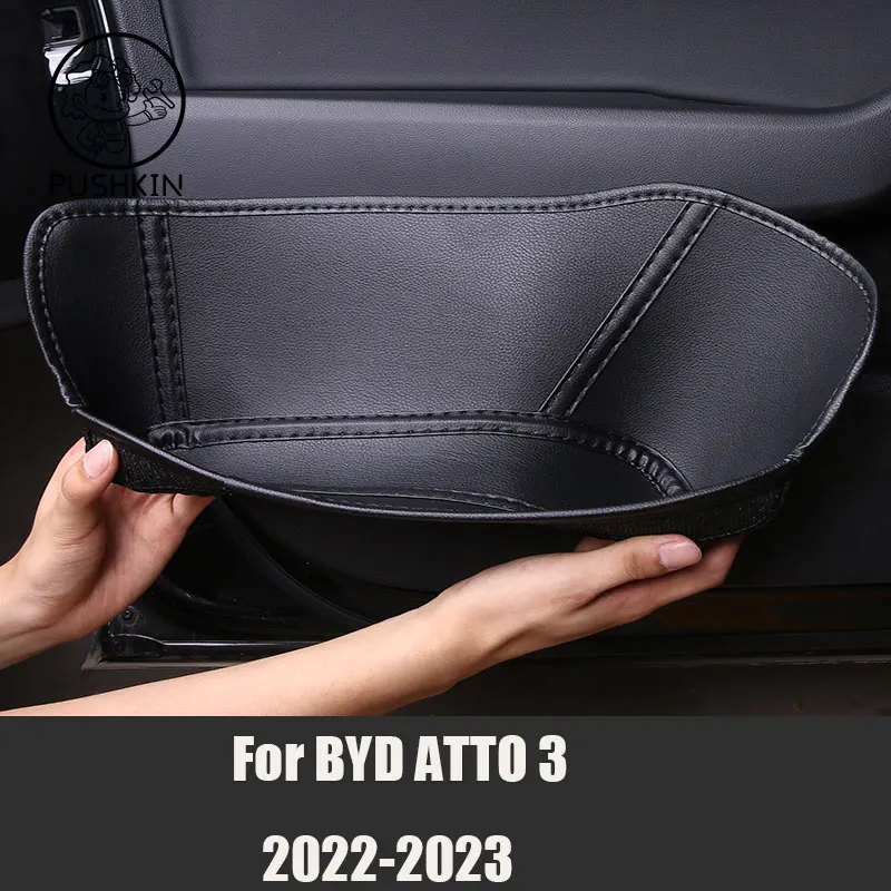 For BYD ATTO 3 2022 2023 door storage slot cushion door pocket protective pad car interior decoration refitted car supplies