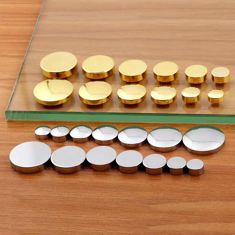 50Pcs Flat Arcuate Mirror Fasteners Screw Cap Cover Nails Advertising Glass Decorative Stand Off Bolts Furniture Hardware