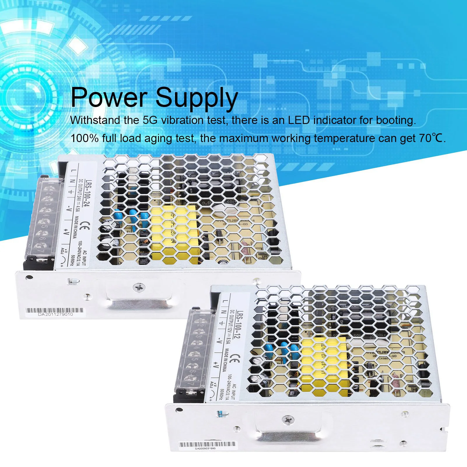 BERM Switching Power Supply LED Transformer Driver Electronic Accessories 100W 85~264VAC Switching Power Supply