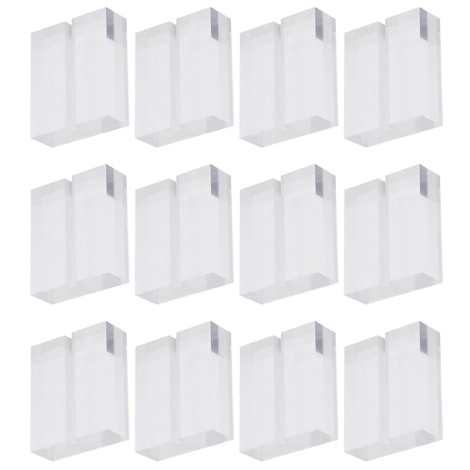 

12 Pcs Business Card Holder Acrylic Postcard Base Table Holders Desk for Cards Stands Display Office
