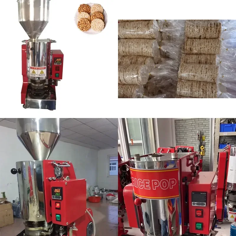 Automatic Rice Cake Forming Machine Round Corn Puffed Crispy Cake Maker Baked Snack Making Equipment for Home Commercial Use