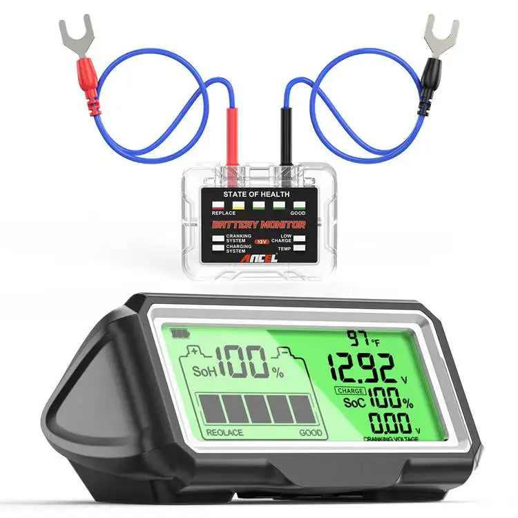 BM200 PRO 12V LED Car Battery Tester SOH SOC Rechargeable Battery Analysis Tool