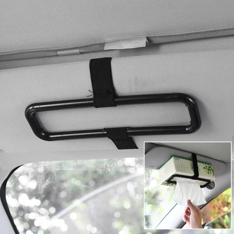 1PCS Car Supplies Paper Box Clip Car Sun Visor Hanging Paper Towel Box Seat Back Car Paper Towel Frame Clip Seat Back Car Holder