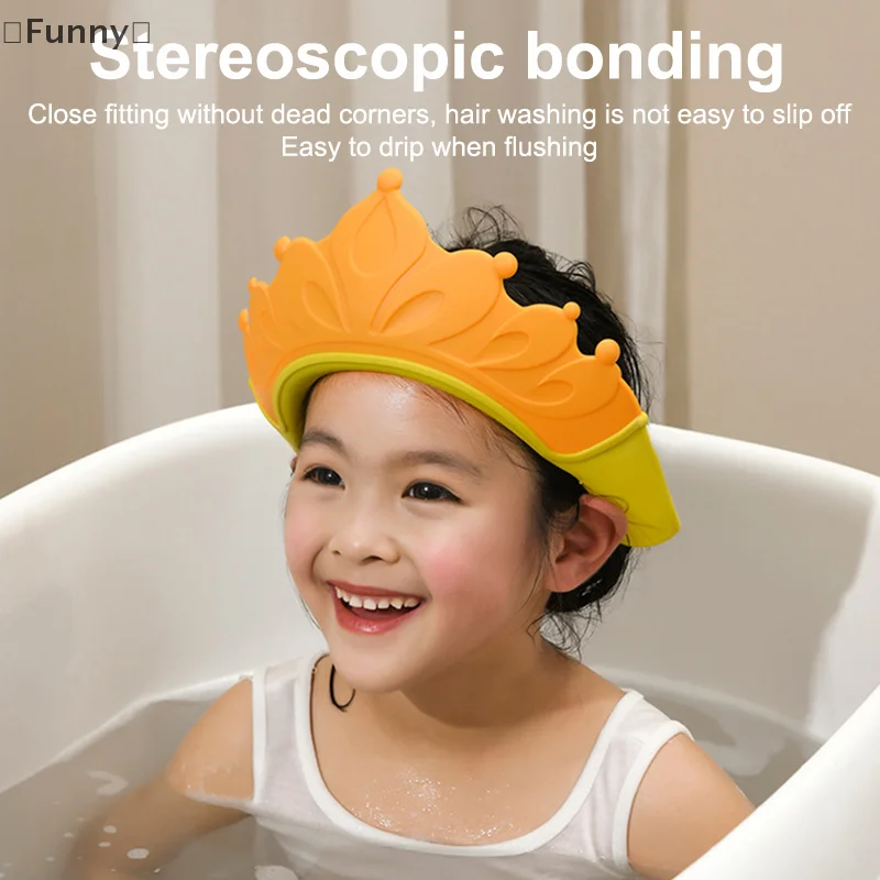 

tipo FunnyezioneCap Детская защитная крышка для головы Симпатичная водонепроницаемая шапка для мытья волос Детская шапочка для душа Детская шапочка для купания и душа Шапочка для шампуня