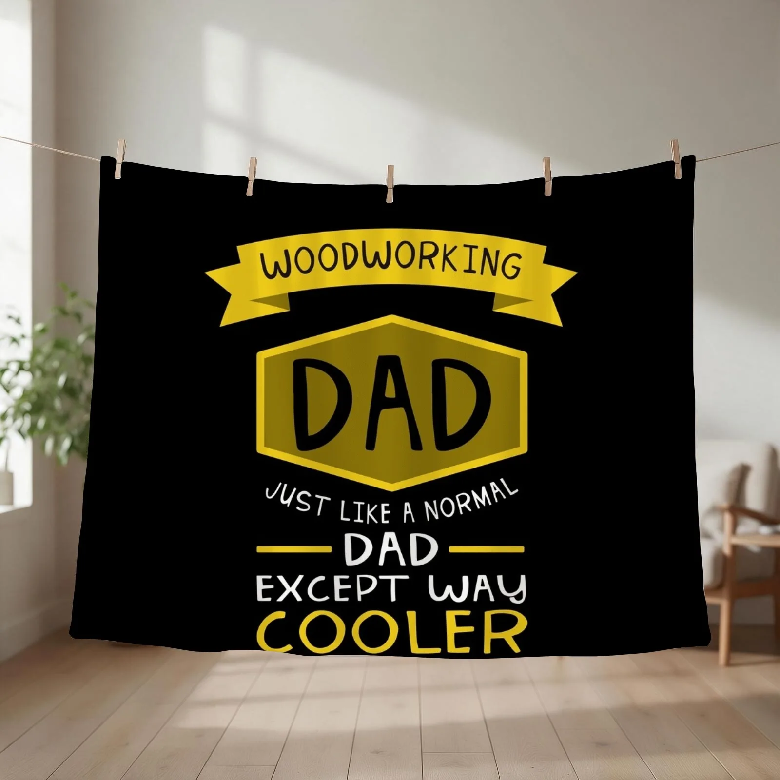 Woodworking Dad - Gift Throw Blanket couch cozy soft plush fuzzy picnic outdoor blanket