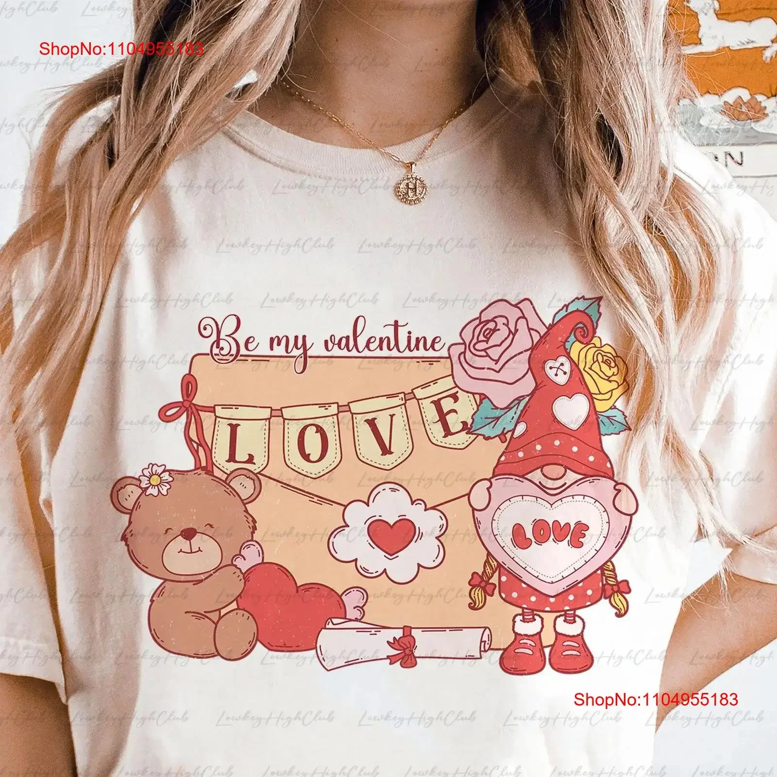 كن بلدي عيد الحب تيدي تي شيرت لطيف رسالة حب هدية عيد الحب سعيد مضحك للزوجين MYA592 خمر غسلها عادية #1