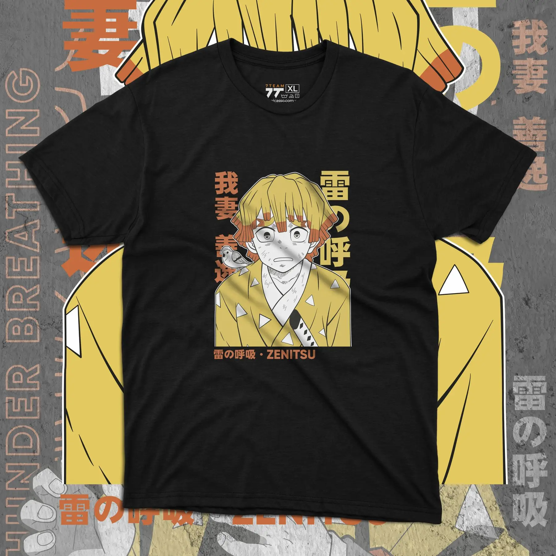 

T-shirt with Demon Slashing Blade - Zenitsu 2 print