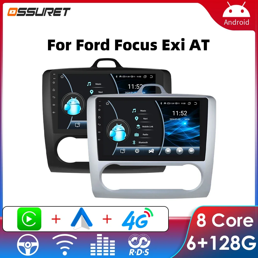 

OSSURET Android Car Radio for Ford Focus 2 2004 - 2011 Car Stereo GPS Carplay 8581 Android auto Intelligent Multimedia Player