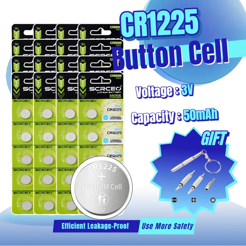 

CR1225 Long Lasting 3V Lithium Coin Cell Batteries Replace BR1225 DL1225 ECR1225 for Watch Remote Toy Use Wholesale