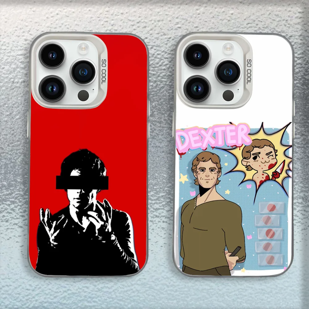 

D-Dexter Morgan Phone Case For iPhone 16,15,14,13,12,11,Mini,Pro,MAX White Matte Shockproof Cover