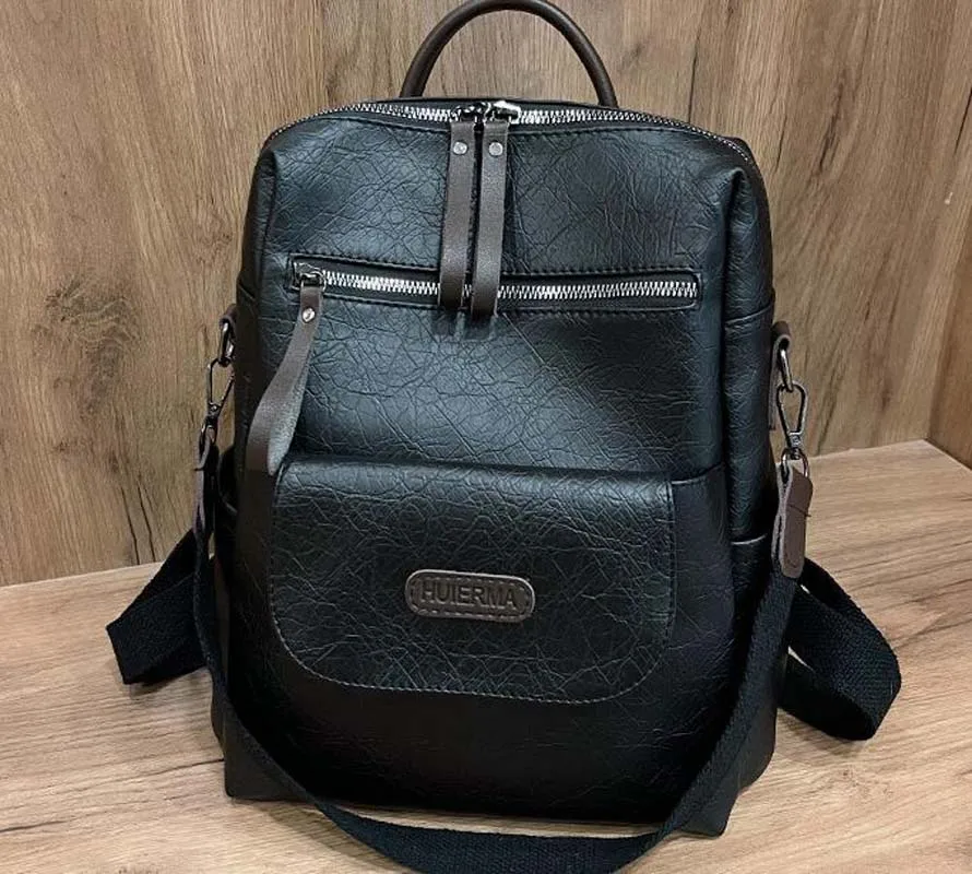 

2026 Fashion Vintage Women's Backpack High Quality Leather Shoulder Bags Large Capacity School Bag Handbag Travel Backpacks
