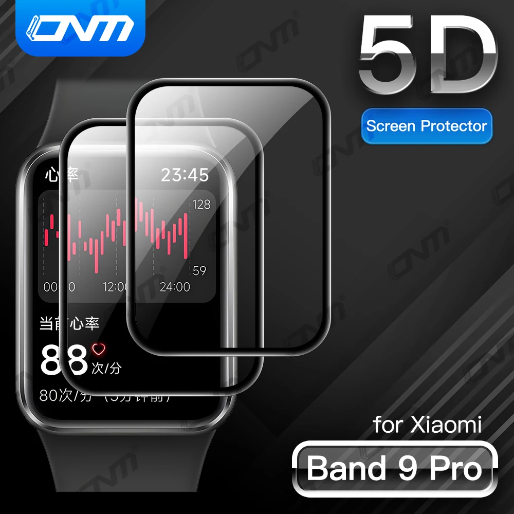 5D Protective Film for Xiaomi Mi Band 9 Pro Screen Protector Anti-scratch Smartwatch Screen Protector (Not Glass) Accessories