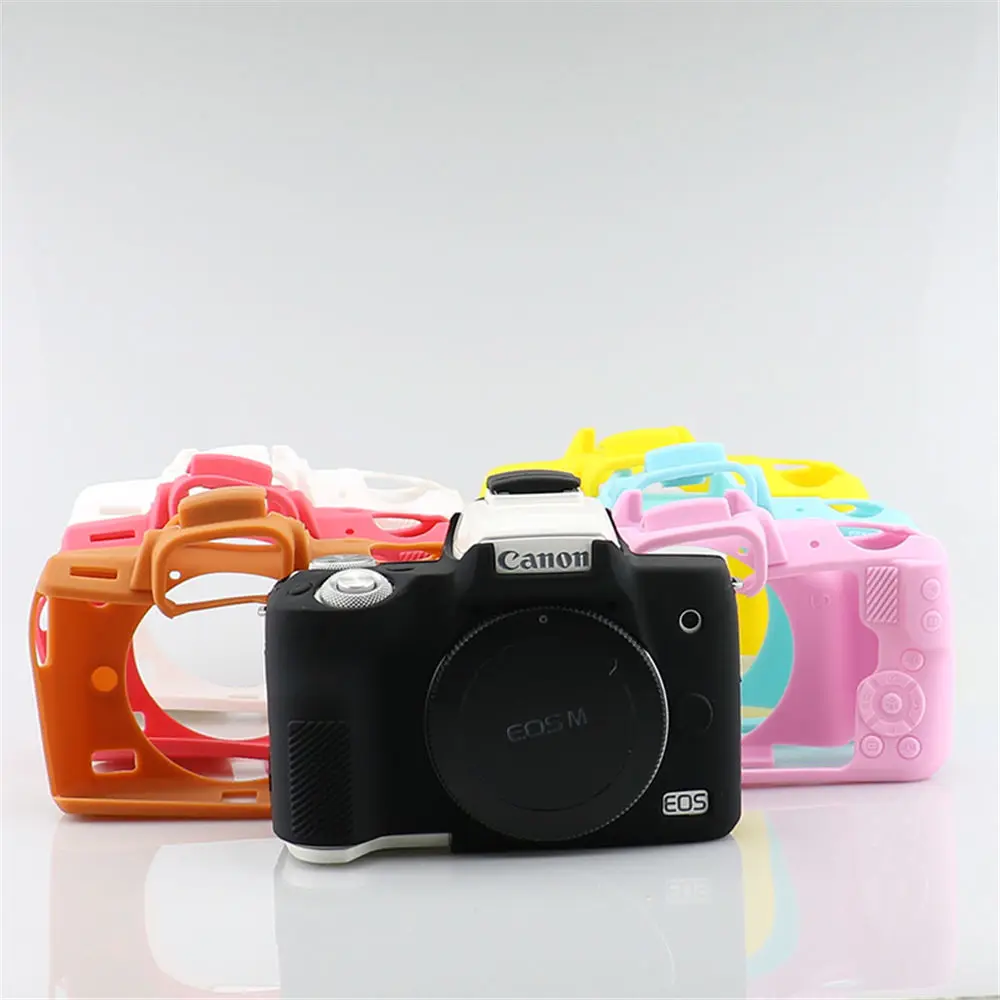 Funda de cuerpo de cámara Armor para Canon EOS 200D 200DII 3000D 4000D 1500D 1300D M50 M50II M100 M200 funda de silicona suave a prueba de golpes