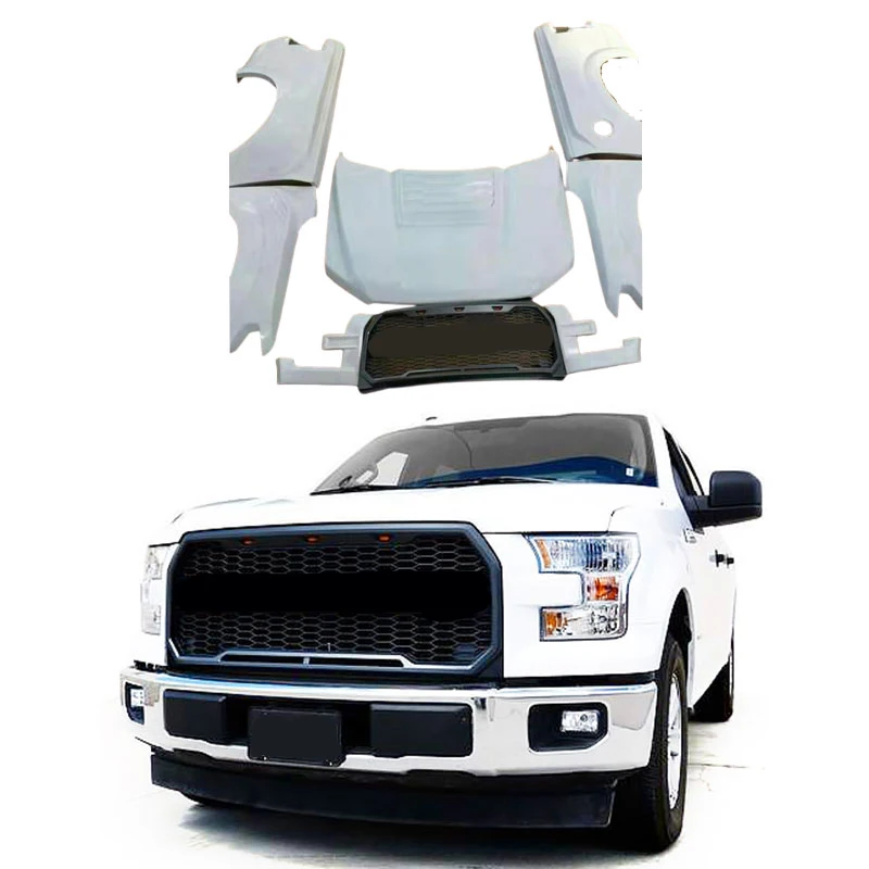 Novo carro dianteiro traseiro amortecedor facelift ampla conversão bodykit corpo kit para ford f150 F-150 2015-2017 mudança de atualização para raptor