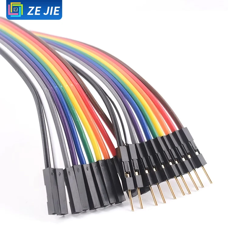Pure Copper Thickened Dupont Jumper Wire, 28‑Core, Female‑Female / Male‑Female, 2.54mm Terminal Color Ribbon Electronic Wire, Hi