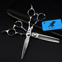 5.5/6.0/6.5 inch Hair Scissors Professional Damascus Barber Scissors Thinning Hairdressing Scissors Cutting Shears Haircut 440C