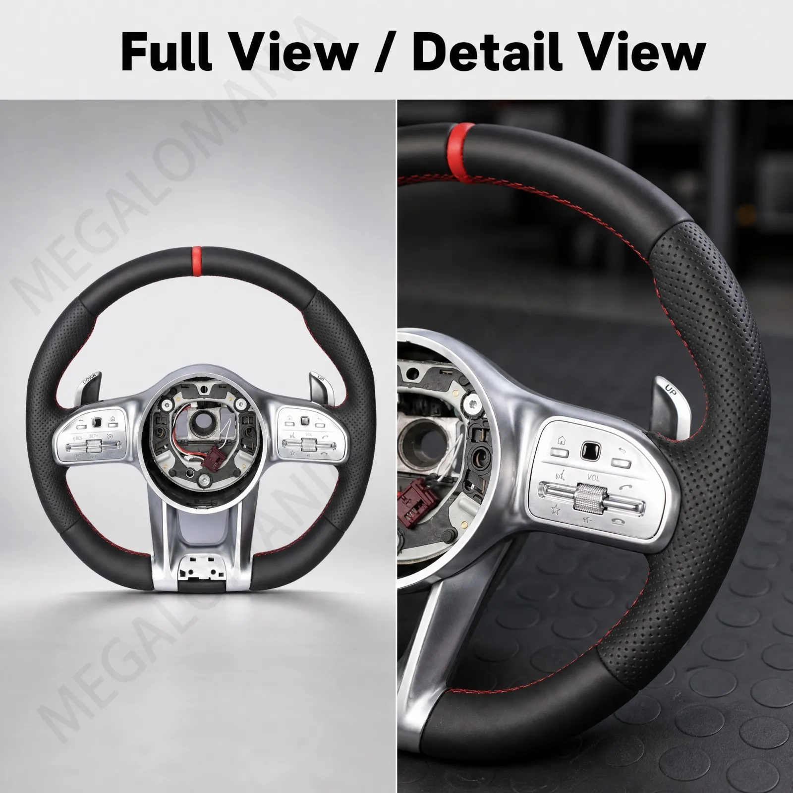 Steering Wheel For Mercedes-Benz AMG W809 W205 C205 W213 C238 C257 X253 X167 V167 W463A view 4