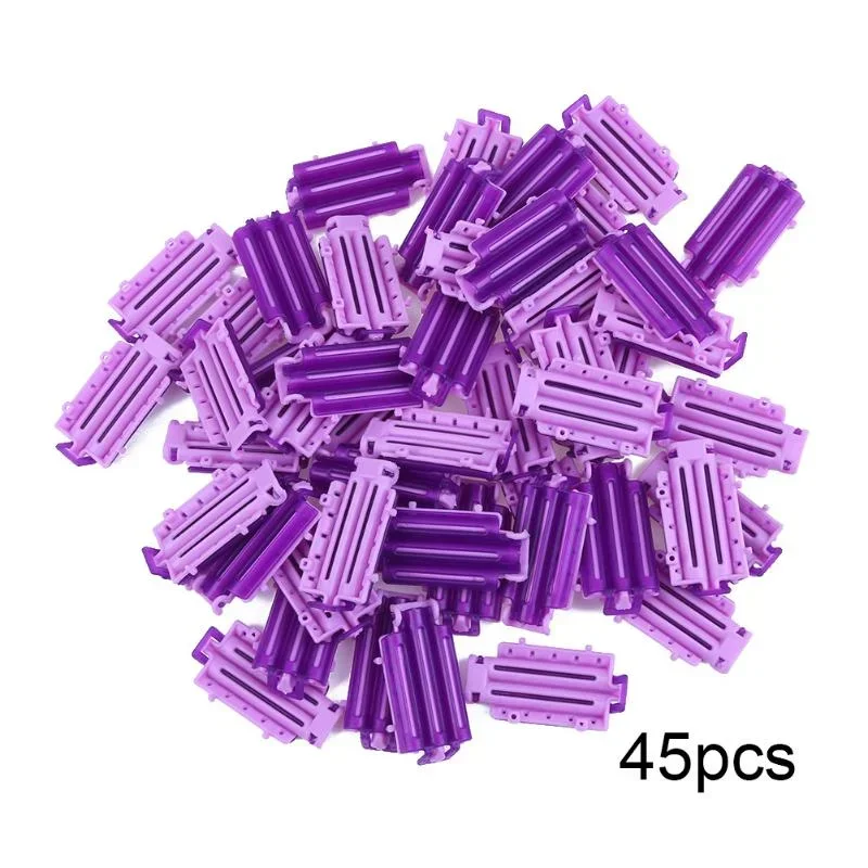 45pcs Hair Rollers Root Fluffy Clamps Wave Perm Rod DIY Bars Corn Clips Hair Curler Curling Curlers Styler for Women Girls