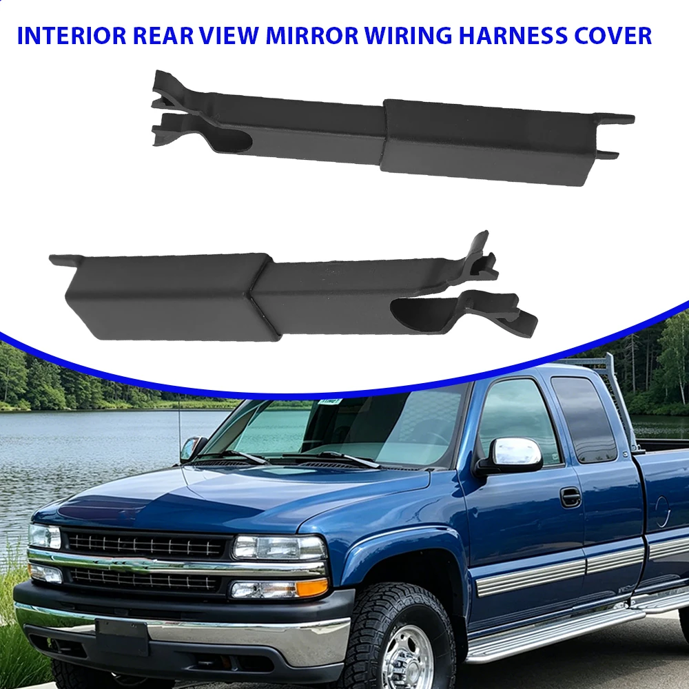

2pcs Rear View Mirror Wiring Harness Cover 15195146 for Chevrolet Silverado 1999 2000 2001 2002 2003 2004 2005 2006 2007