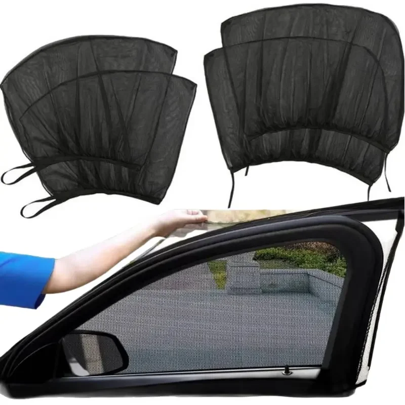 4pcs full car window mosquito net sunshade anti-mosquito Car mosquito net universal for sedans and SUVs Car Door Screen Window