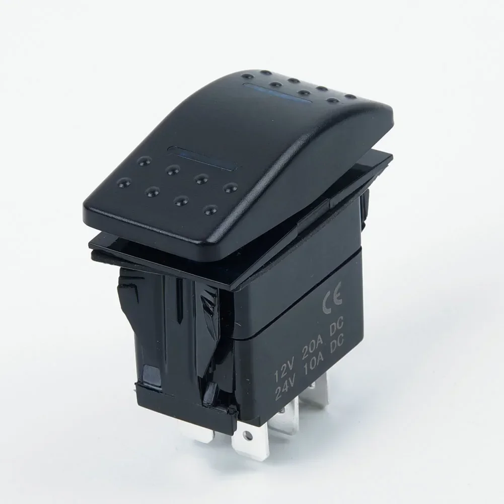1PCS Universal 12/24V 7Pin Rocker Switch DPDT ON-OFF-ON LED Cars Boats Motorcycles RV Off-road Light Snap-in Rocker Switches