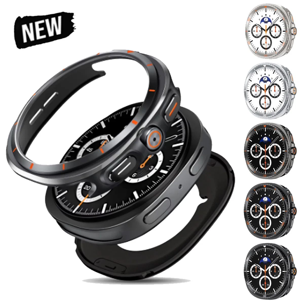 Zinc Alloy PC Case For Samsung Galaxy Watch 8 40mm 44mm Rugged Shockproof with Back Cover Galaxy Watch 8 Aluminum Bumper Frame