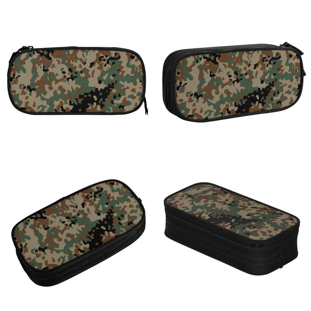 Fun Flecktarn Camouflage Pencil Cases Army Military Camo Pencil Box Pen Kids Large Storage Bag School Supplies Gifts Accessories